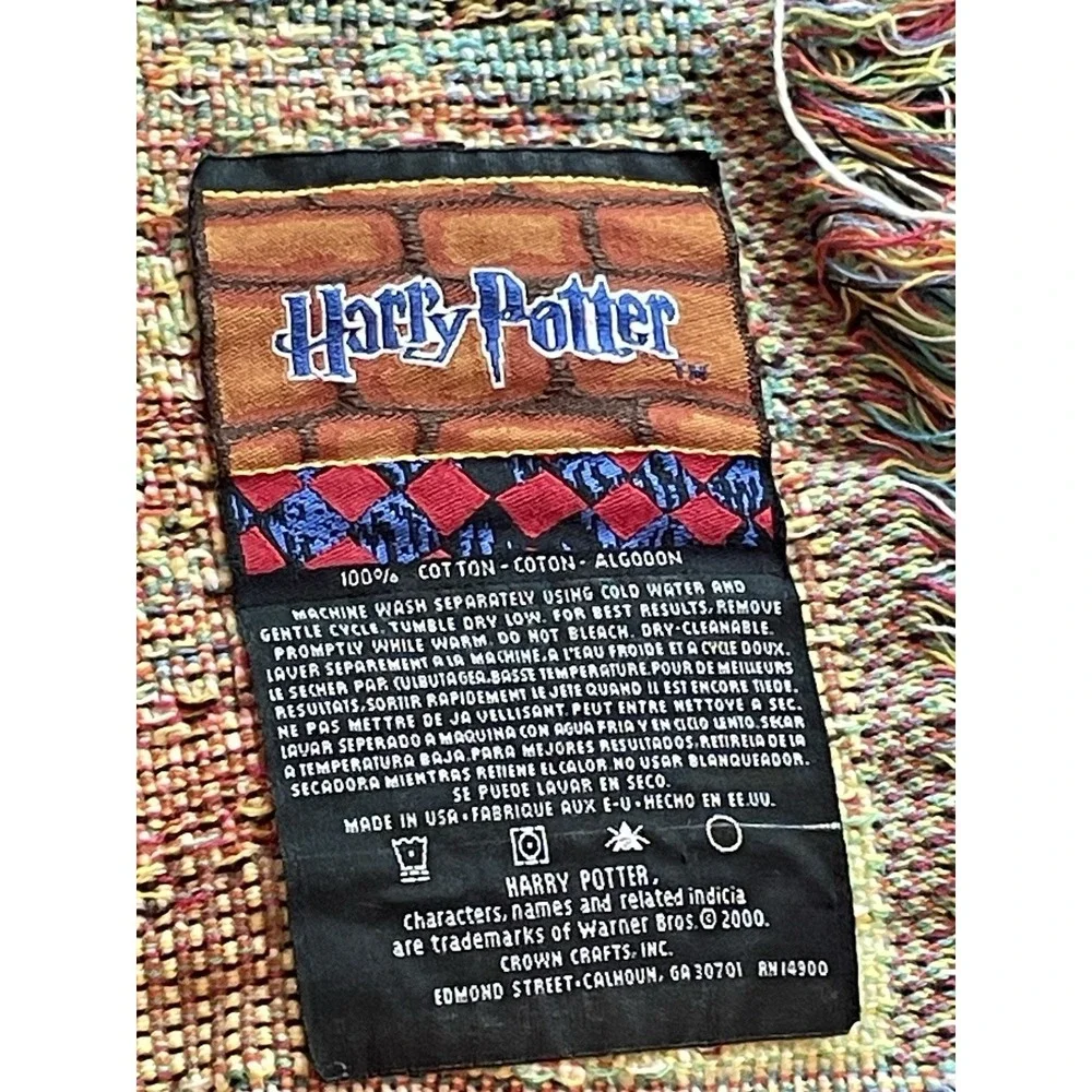 Harry Potter Journey To Hogwarts Pre-Movie Blanket Tapestry Afghan 2000 65x45